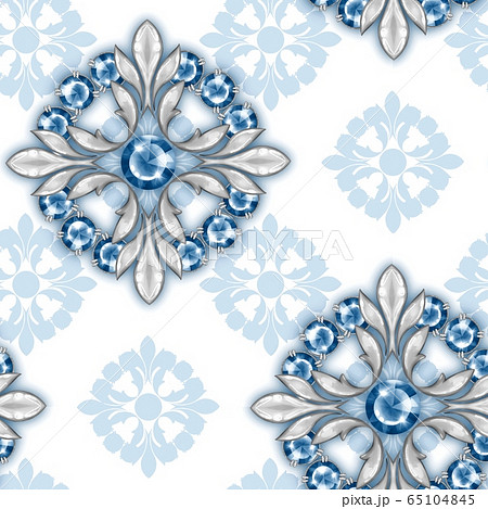 Jewelry background. Seamless pattern with round gemstones Jewelry background. Seamless pattern with round gemstones 65104845