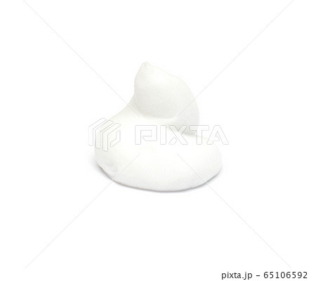 Foam for epilating and shaving beards on the face for a smooth and clean shave, close-up, isolate, hypoallergenic, hygiene 65106592