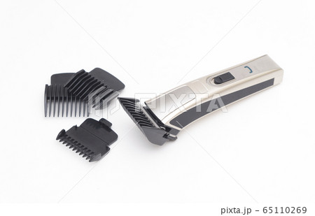Brand New Hair Clippers After Use on iSolated White Background. 65110269