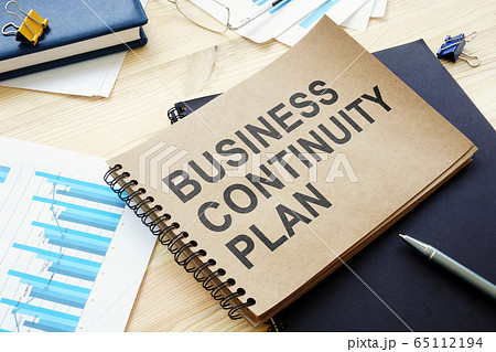 BCP Business continuity plan is on the table. 65112194