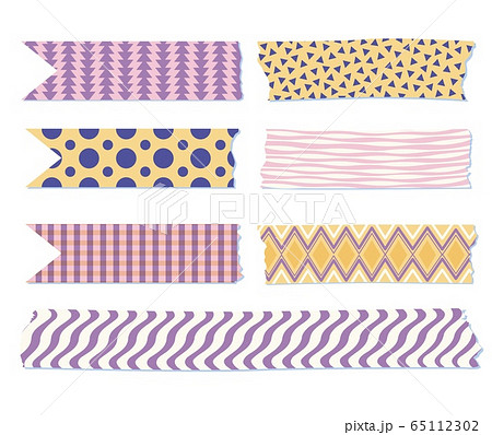 Washi tapes different lengths. Japanese traditional style paper. Washi tapes different lengths. Japanese traditional style paper. 65112302