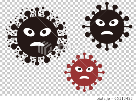 Three new coronaviruses, black red 65113453