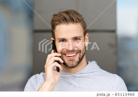 I was waiting for your call. Man beard with 65113460