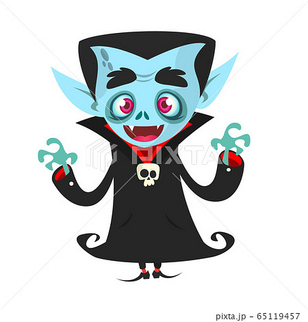 Happy cartoon vampire. Vector illustration 65119457