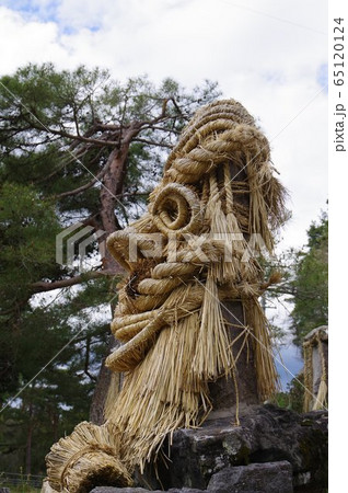 信州長野 大岡地区の道祖神 芦ノ尻の道祖神 雪国に多い藁製神面道祖神 信州長野 大岡地区の道祖神 芦ノ尻の道祖神 雪国に多い藁製神面道祖神 65120124