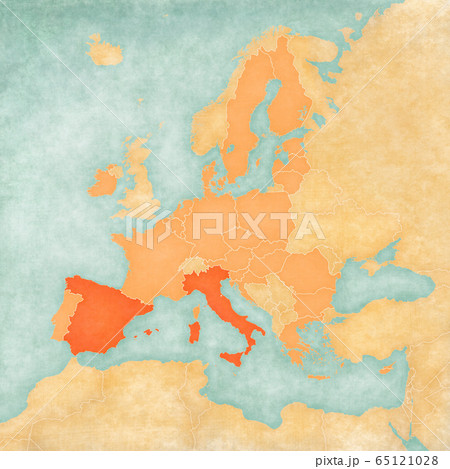 Map of European Union - Italy and Spain Map of European Union - Italy and Spain 65121028