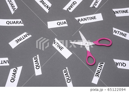 Background of quarantine is over. End of 65122094