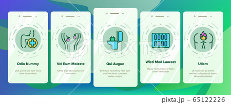 Hemorrhoids Disease Onboarding Icons Set Vector Hemorrhoids Disease Onboarding Icons Set Vector 65122226