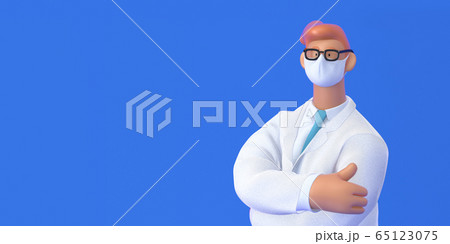 3D cartoon character medical doctor 65123075