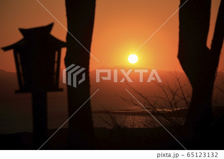 荒尾市 四山神社 夕景、 荒尾市 四山神社 夕景、 65123132