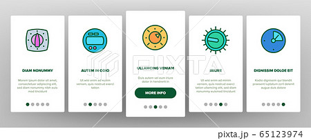 Kitchen Timer Tool Onboarding Icons Set Vector 65123974