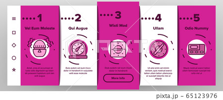 Kitchen Timer Tool Onboarding Icons Set Vector 65123976