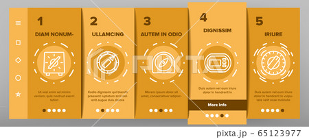 Kitchen Timer Tool Onboarding Icons Set Vector 65123977