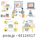 リモートワークイメージ　セット 65124317