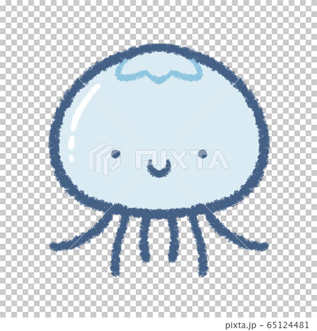 クラゲ青線のイラスト素材 [65124481] - PIXTA