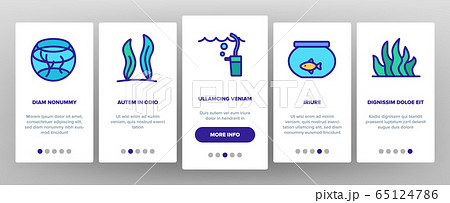 Aquarium Fish Decor Onboarding Icons Set Vector Aquarium Fish Decor Onboarding Icons Set Vector 65124786