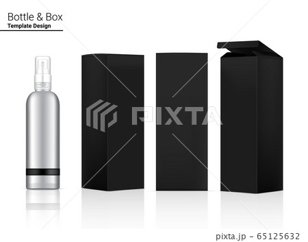 Glossy Spray Metallic Bottle Mock up Realistic 65125632