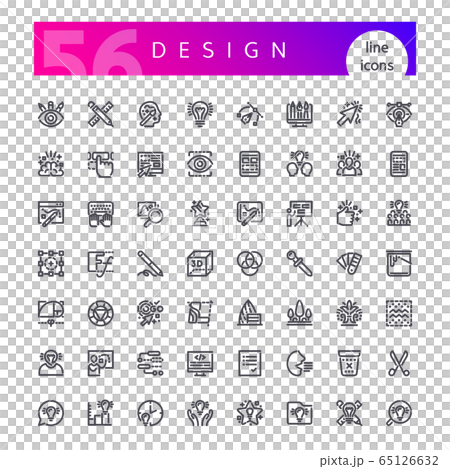 Design Line Icons Set 65126632
