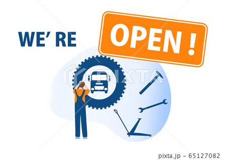 Quarantine Coronavirus Open Car repair service 65127082