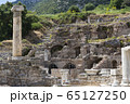 The ruins of the ancient antique city of Ephesus the library building of Celsus, the amphitheater temples and columns. Candidate for the UNESCO World Heritage List 65127250