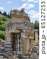 The ruins of the ancient antique city of Ephesus the library building of Celsus, the amphitheater temples and columns. Candidate for the UNESCO World Heritage List 65127253