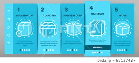 Box Carton Package Onboarding Icons Set Vector Box Carton Package Onboarding Icons Set Vector 65127437