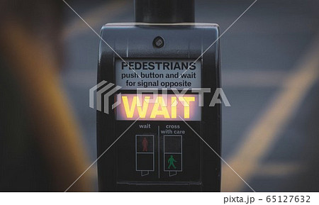 pedestrian traffic light street London in the winter 65127632