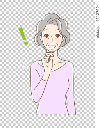 面對前方的女人微笑著說服 65127694
