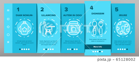 Baby Kitchen Onboarding Icons Set Vector 65128002