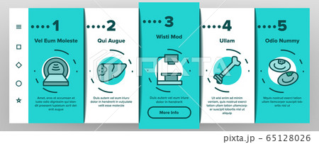 Cancer Anatomy Disease Onboarding Icons Set Vector 65128026
