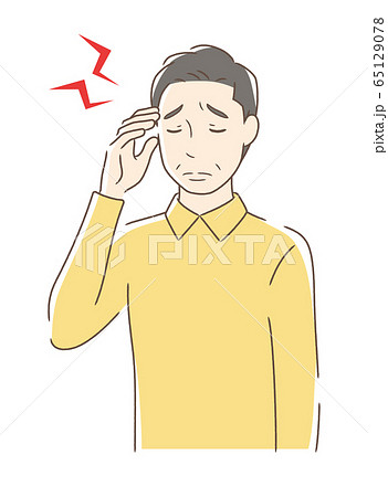頭痛に悩む男性 65129078