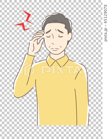 頭痛に悩む男性 65129078