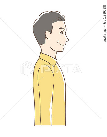 笑顔な男性の横顔 65129089