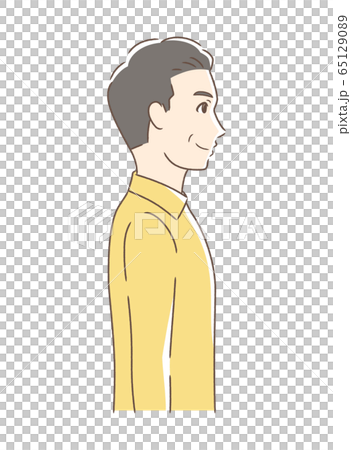 笑顔な男性の横顔 65129089