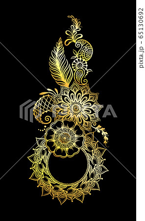 Eastern ethnic style compositions, mehendi 65130692