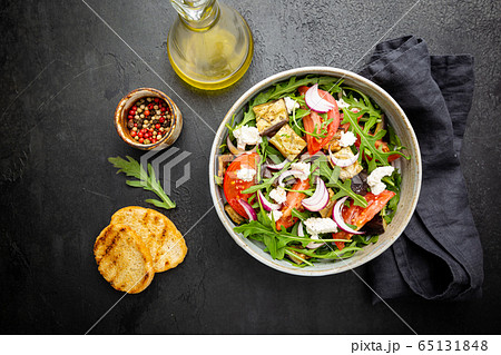 Eggplant salad with tomatoes Eggplant salad with tomatoes 65131848
