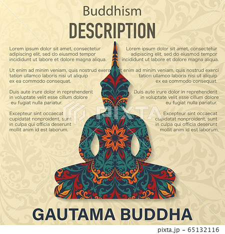 Buddha floral pattern background Buddha floral pattern background 65132116