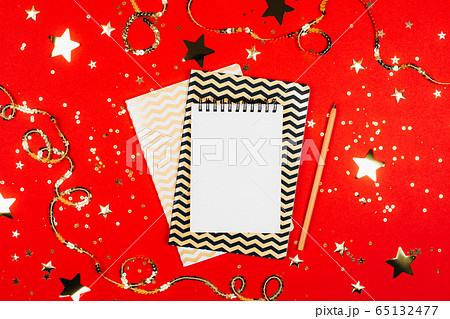 Notebook with page for goals and resolutions Notebook with page for goals and resolutions 65132477