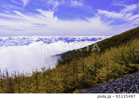 （静岡県）富士山富士宮口五合目の大雲海 65135497
