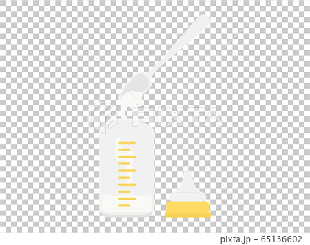 Illustration of making baby milk 65136602