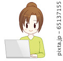 テレワーク・女性 65137155