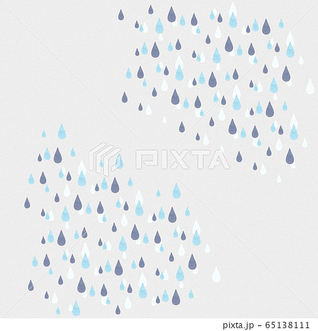 背景 梅雨 雫 水滴 つゆ しずく パターン デザイン かわいい ポップ Drop Materialのイラスト素材