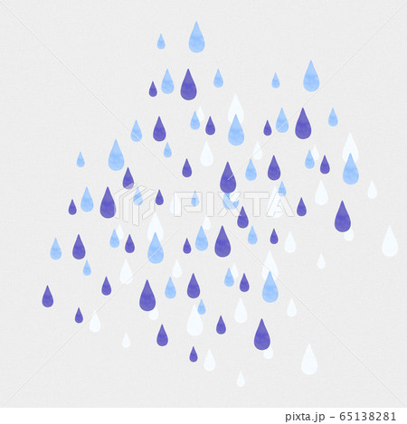 背景 梅雨 雫 水滴 つゆ しずく パターン デザイン かわいい ポップ Drop Materialのイラスト素材