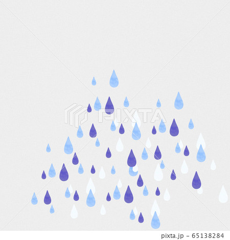 背景 梅雨 雫 水滴 つゆ しずく パターン デザイン かわいい ポップ Drop Materialのイラスト素材