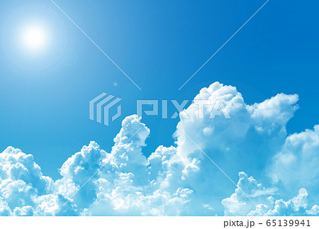 背景素材・アニメ調の雲 65139941