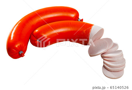Mortadella with sliced pieces 65140526