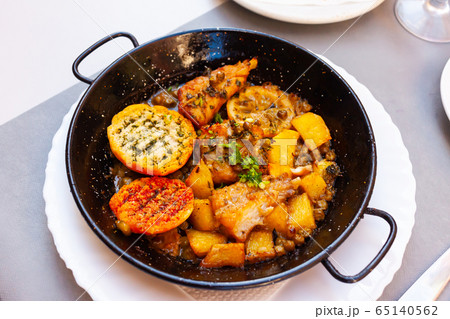 Fried monkfish with lemon Fried monkfish with lemon 65140562
