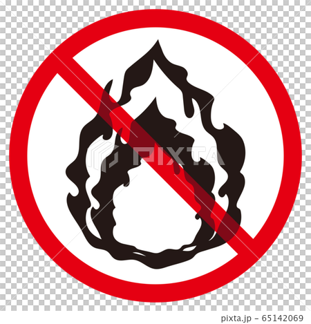 火と禁止マーク 火と禁止マーク 65142069