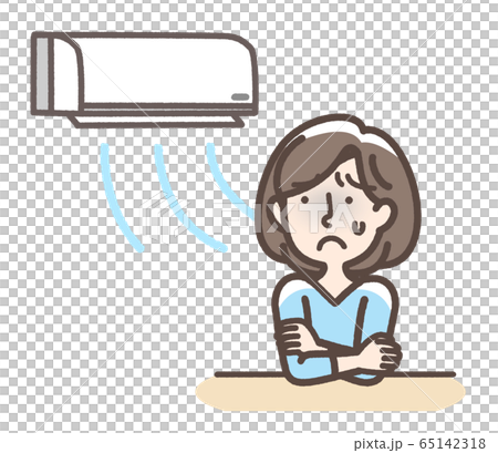 エアコン 寒いのイラスト素材