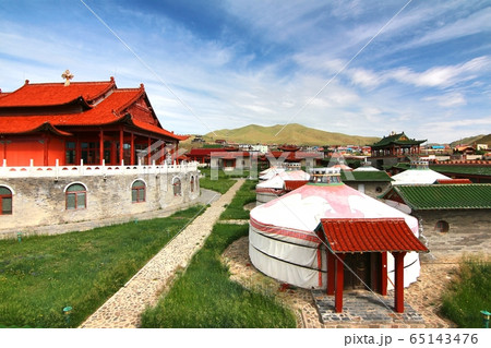 The ger camp at Ulaanbaatar , Mongolia 65143476